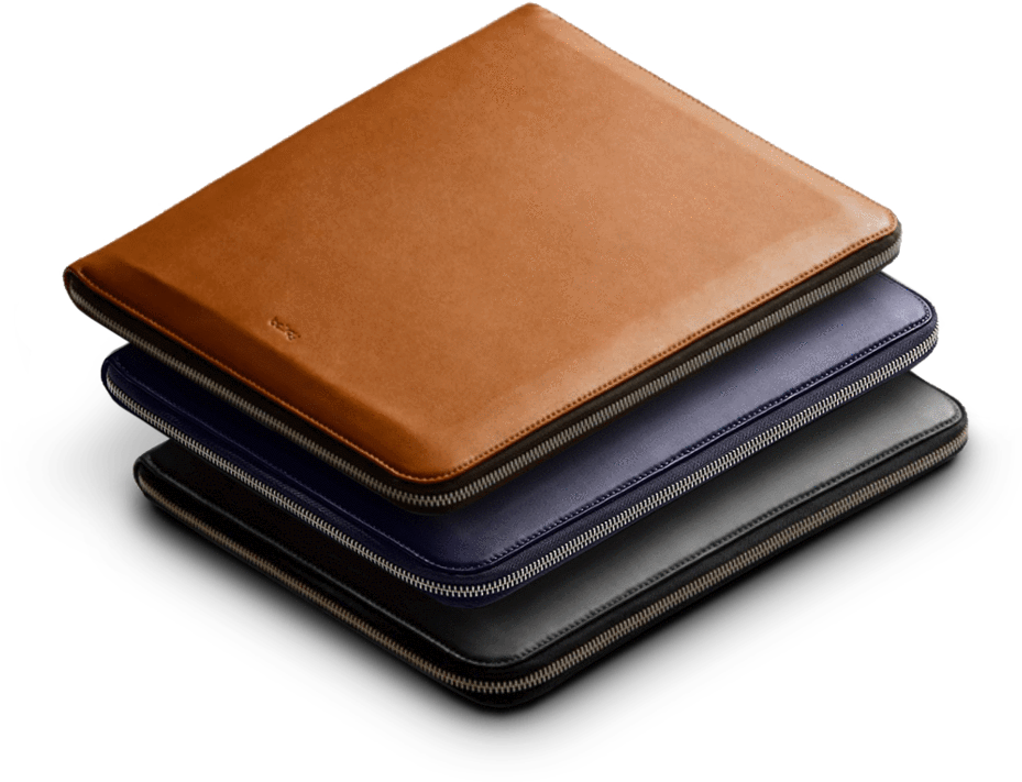 Leather Wallets Stacked Display PNG
