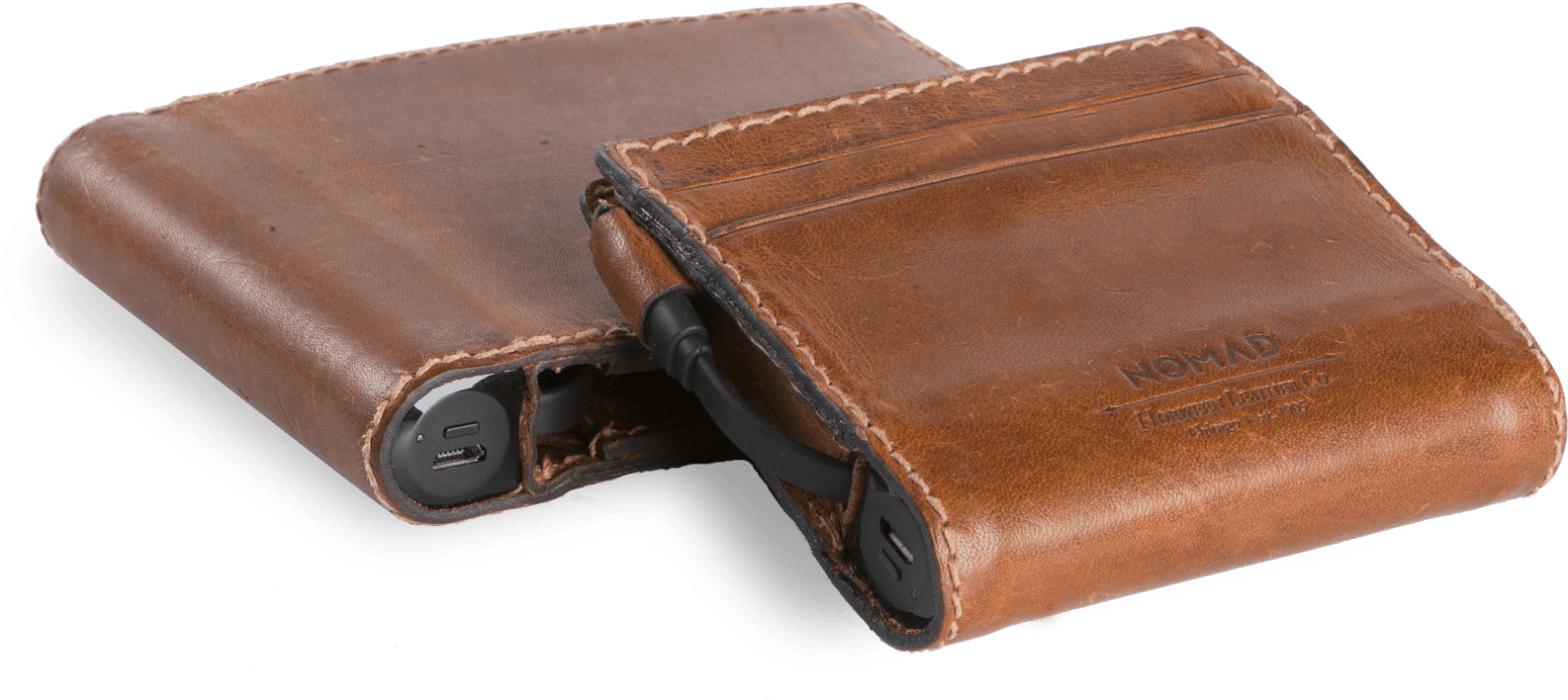Leather Walletwith Portable Charger PNG
