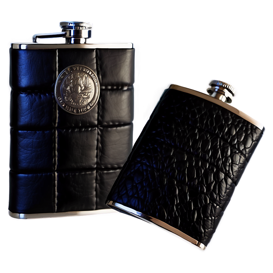 Leather Wrapped Flask Graphic Png Hks20 PNG