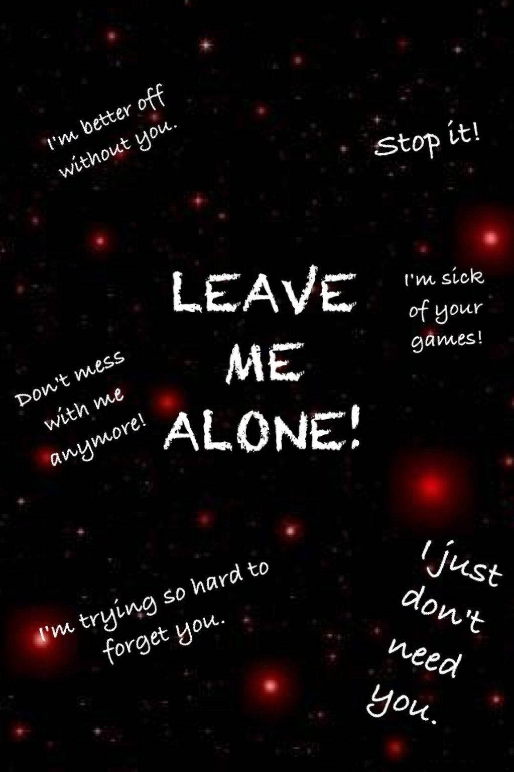 Download Leave Me Alone Dark Red Spots Wallpaper 