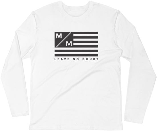 Leave No Doubt White Long Sleeve Shirt PNG