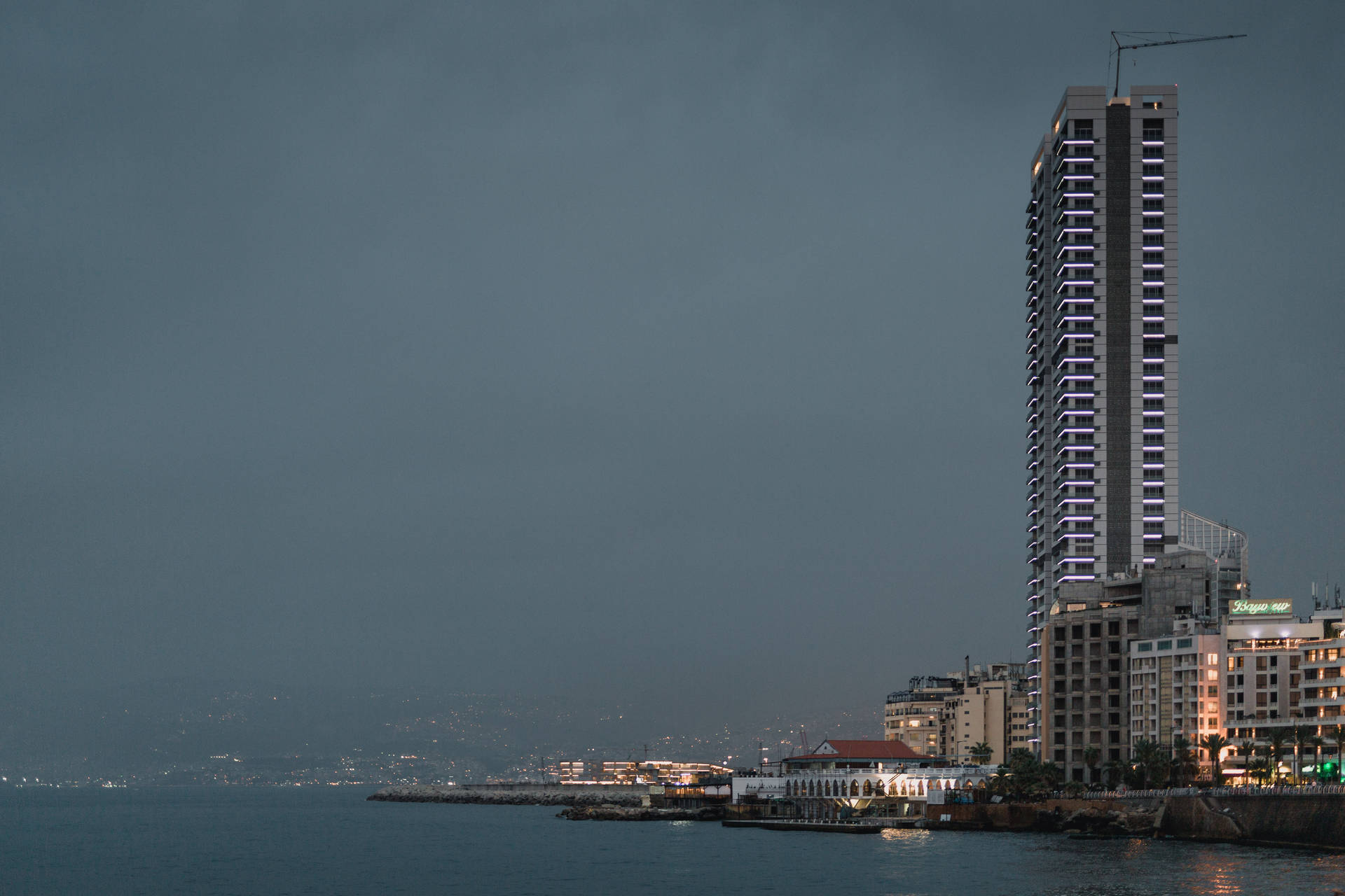 A Panoramic photo of Beirut Waterfront during sunset Stock Photo  Alamy