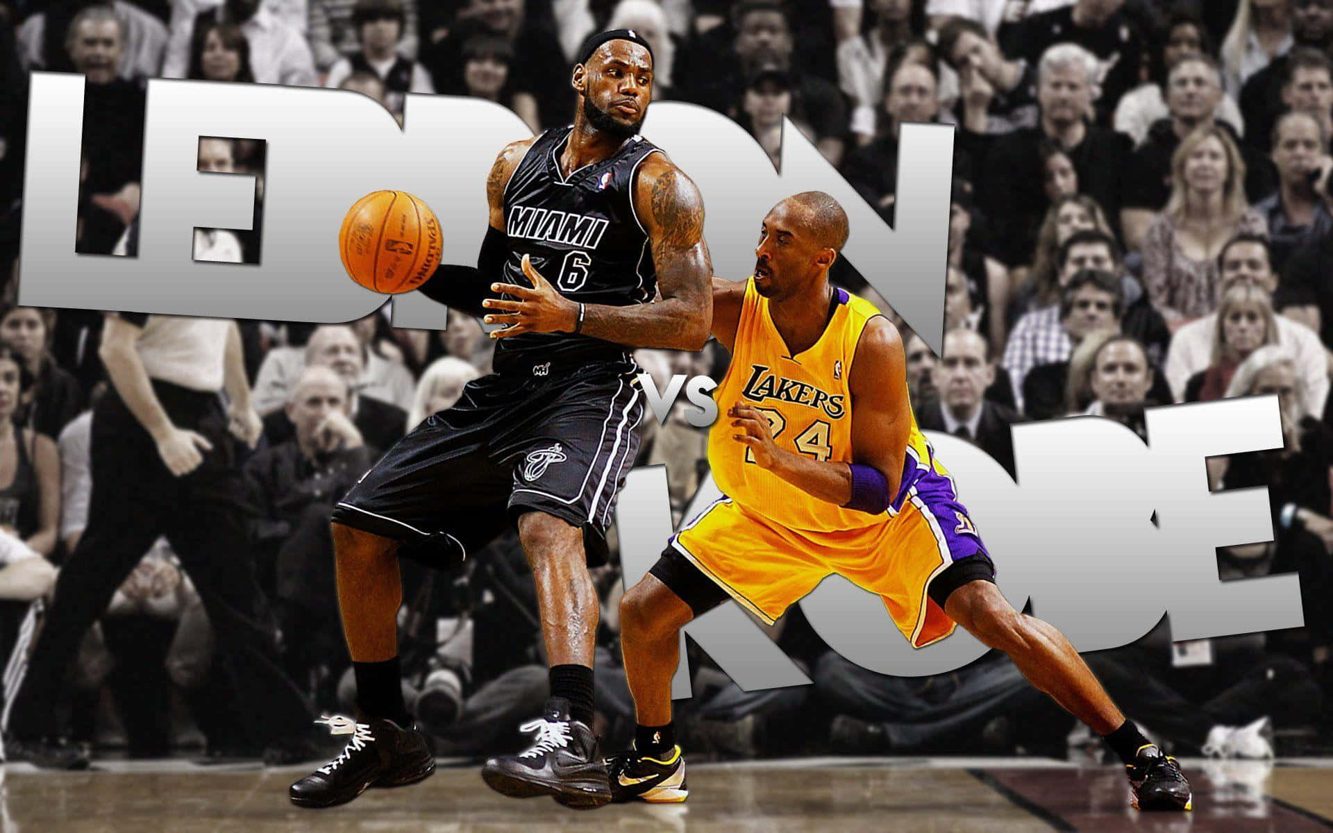 Lebron And Kobe Dueling It Out Wallpaper