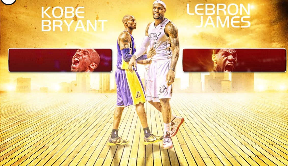 Download Lebron And Kobe Facing Off Wallpaper 