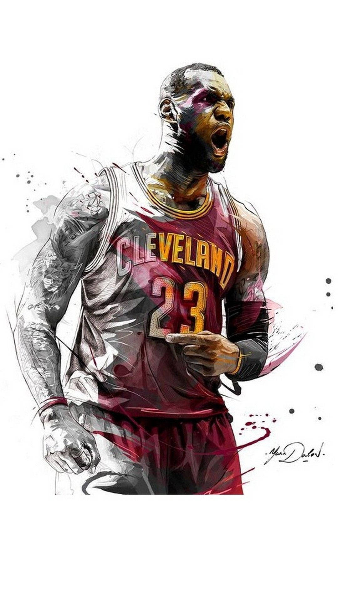 Lebron James in his Cleveland Cavaliers Jersey Wallpaper