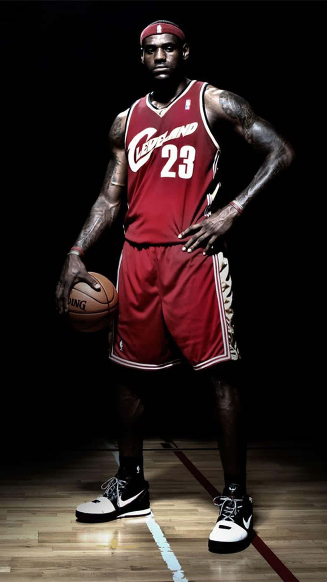 Get the perfect phone for basketball season with the LeBron James Edition iPhone Wallpaper