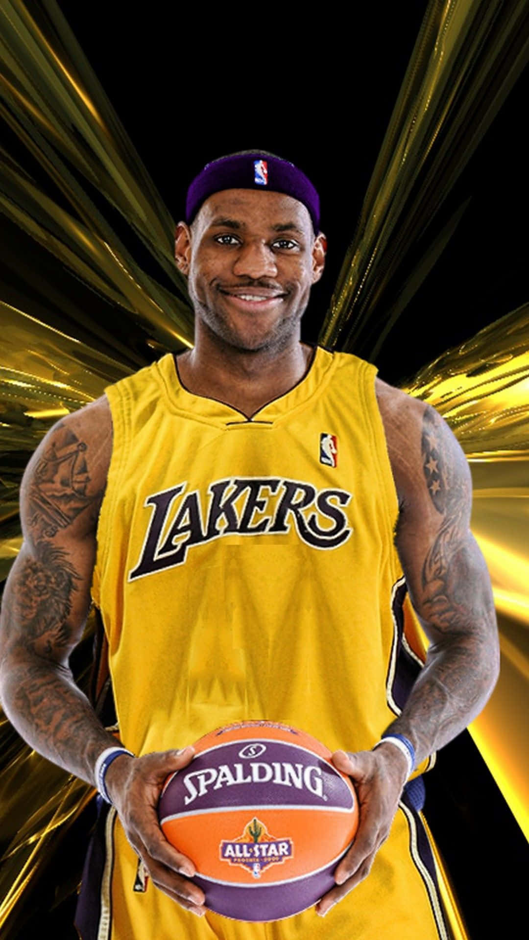 NBA Lakers Lebron James Iphone X Tapet Wallpaper