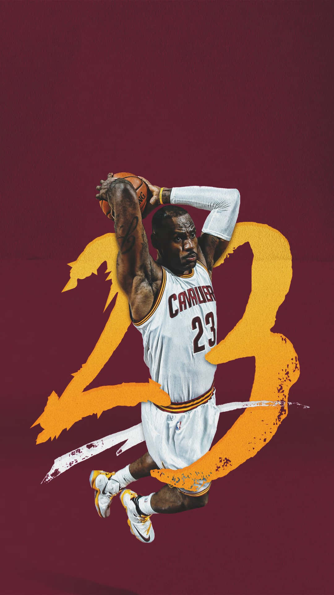 LeBron James proudly rocks the newest iPhone. Wallpaper