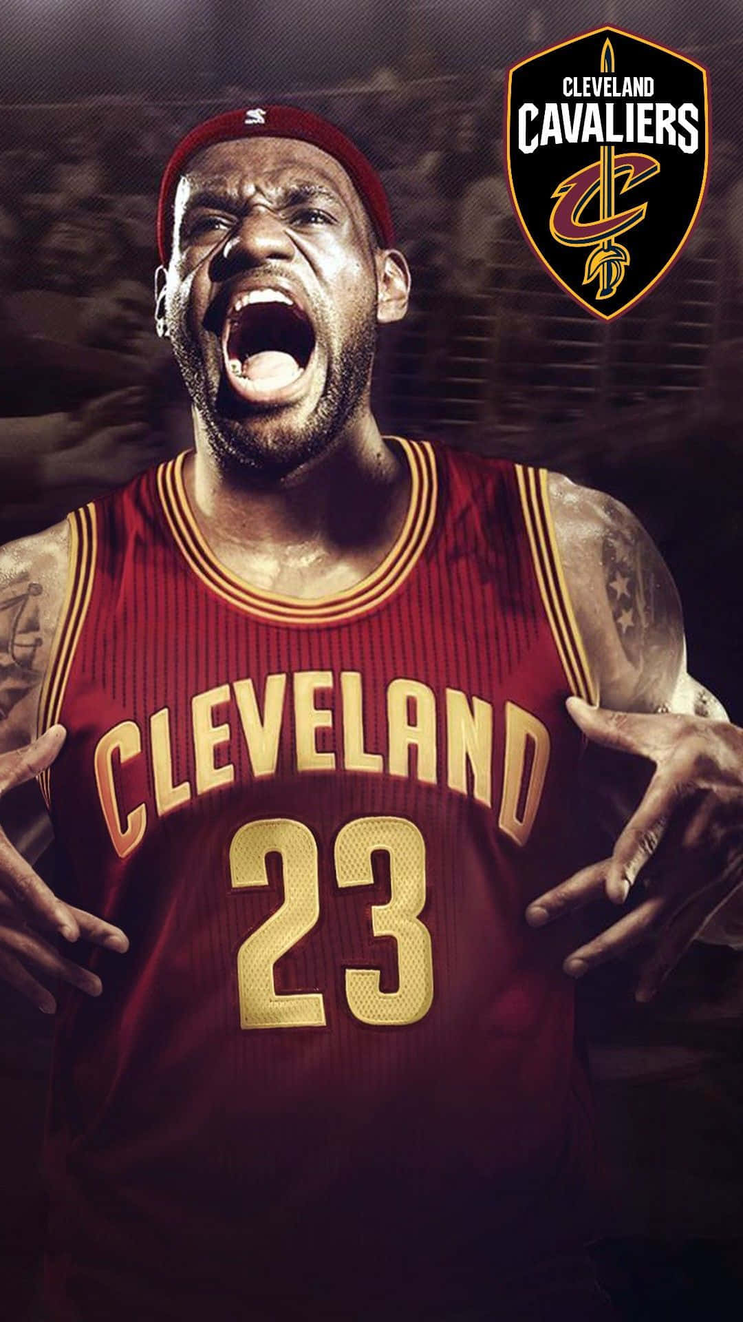 NBA superstar, Lebron James, showing off his new Apple iPhone. Wallpaper