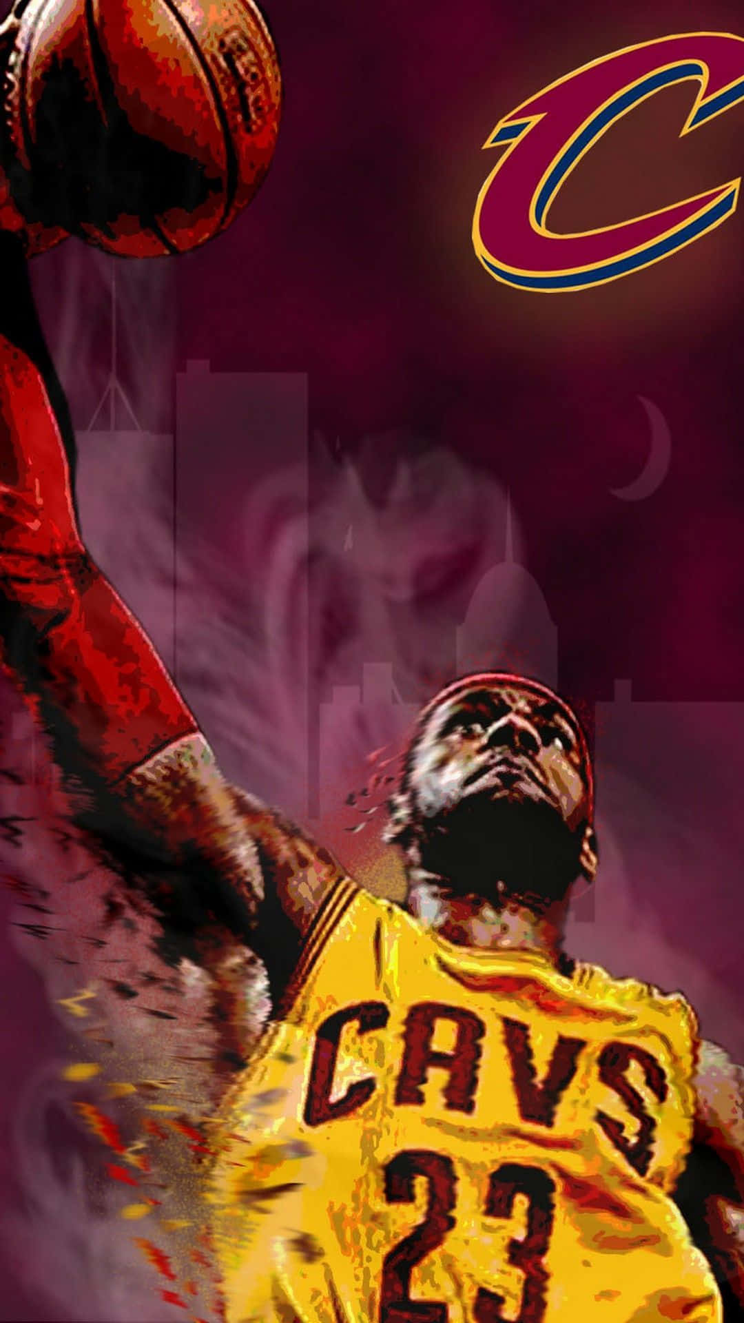 NBA All-Star Lebron James with his beloved iPhone Wallpaper