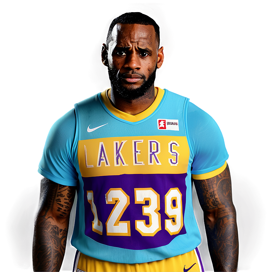 Lebron James Lakers Debut Png 05232024 PNG