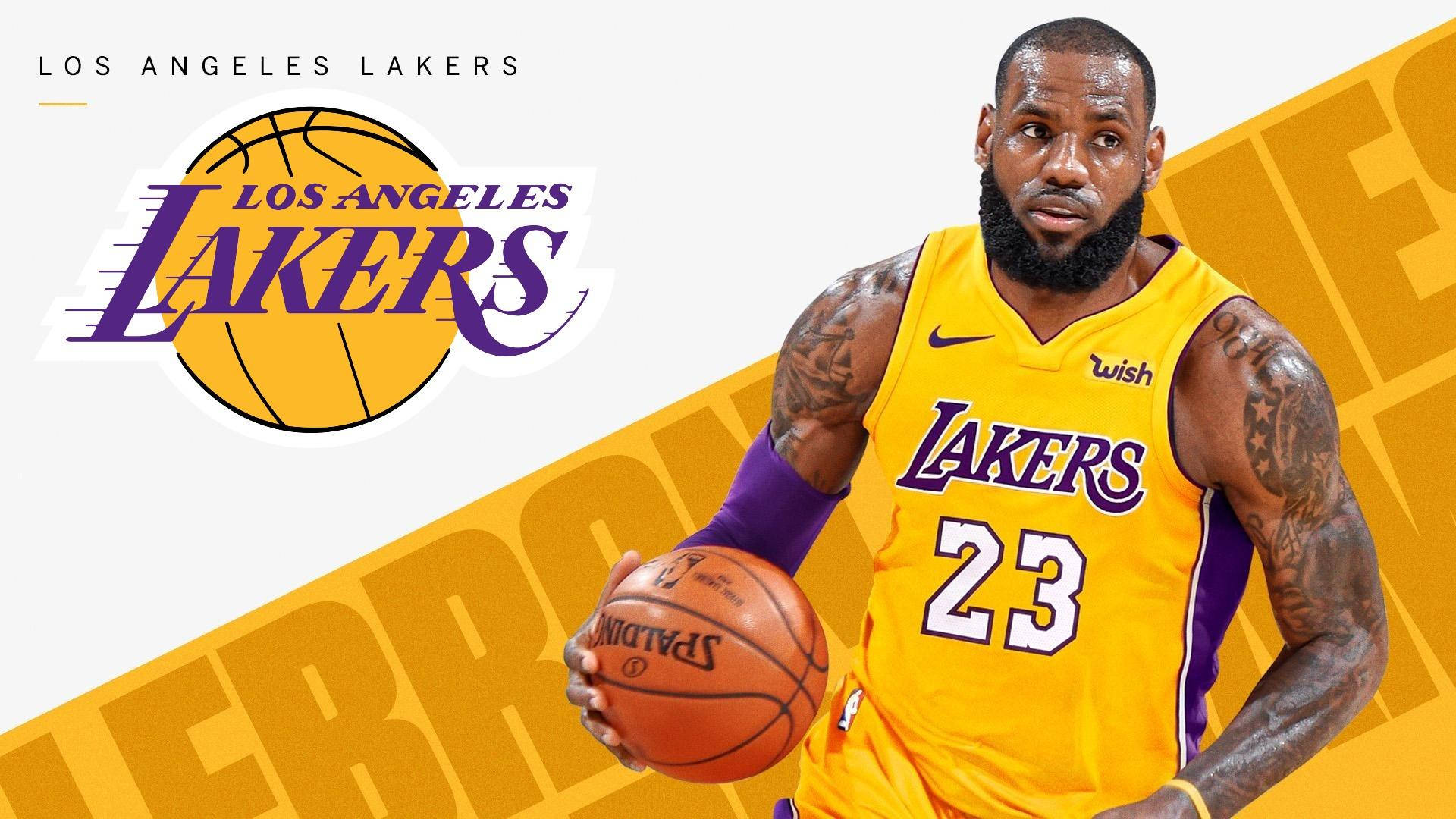 Pôsterdo Lebron James Dos Lakers Papel de Parede