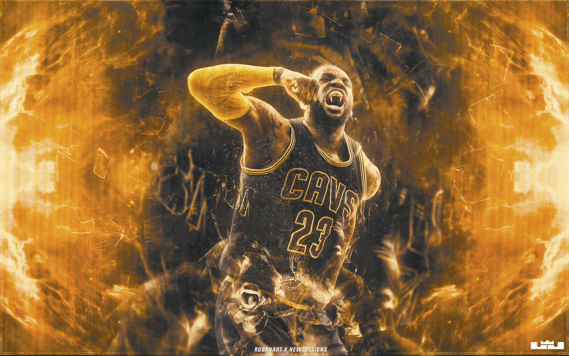 Lebron James shows off his Cleveland Cavaliers Jersey Wallpaper