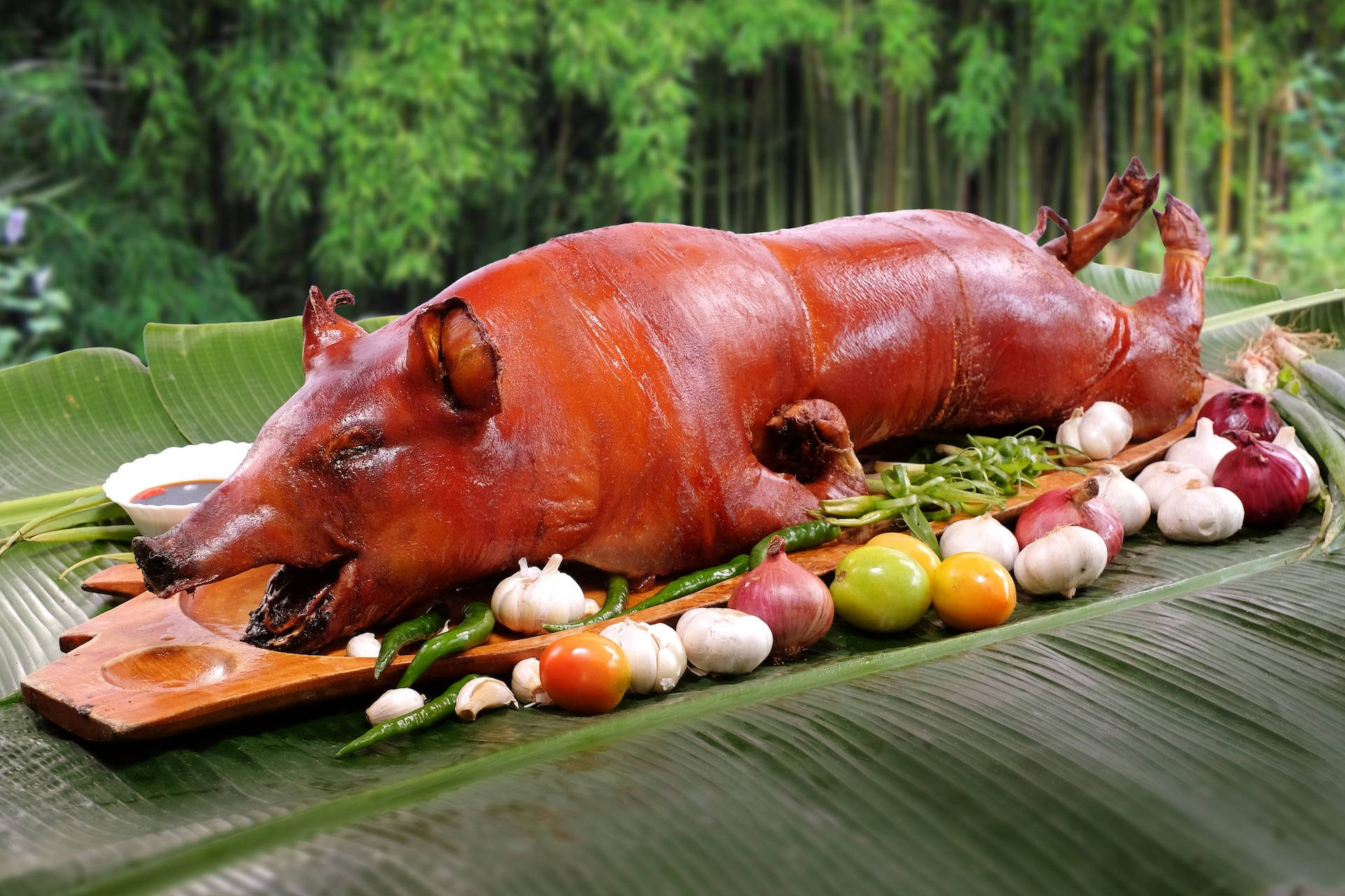 Lechonboodle Fight Cannot Be Directly Translated Into German Because It Is A Filipino Term That Refers To A Feast Where People Gather Around A Long Table To Eat Traditional Filipino Food, Including Lechon (roast Pig). It Is Not Related To Computer Or Mobile Wallpaper. Wallpaper