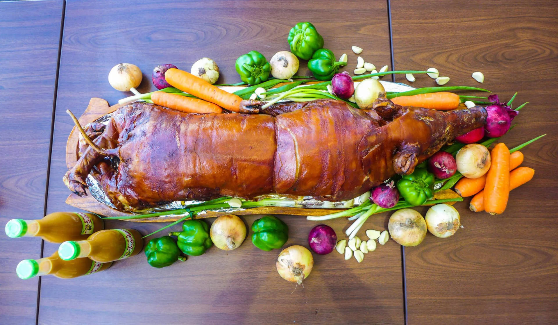 Lechon With Vegetables Wallpaper