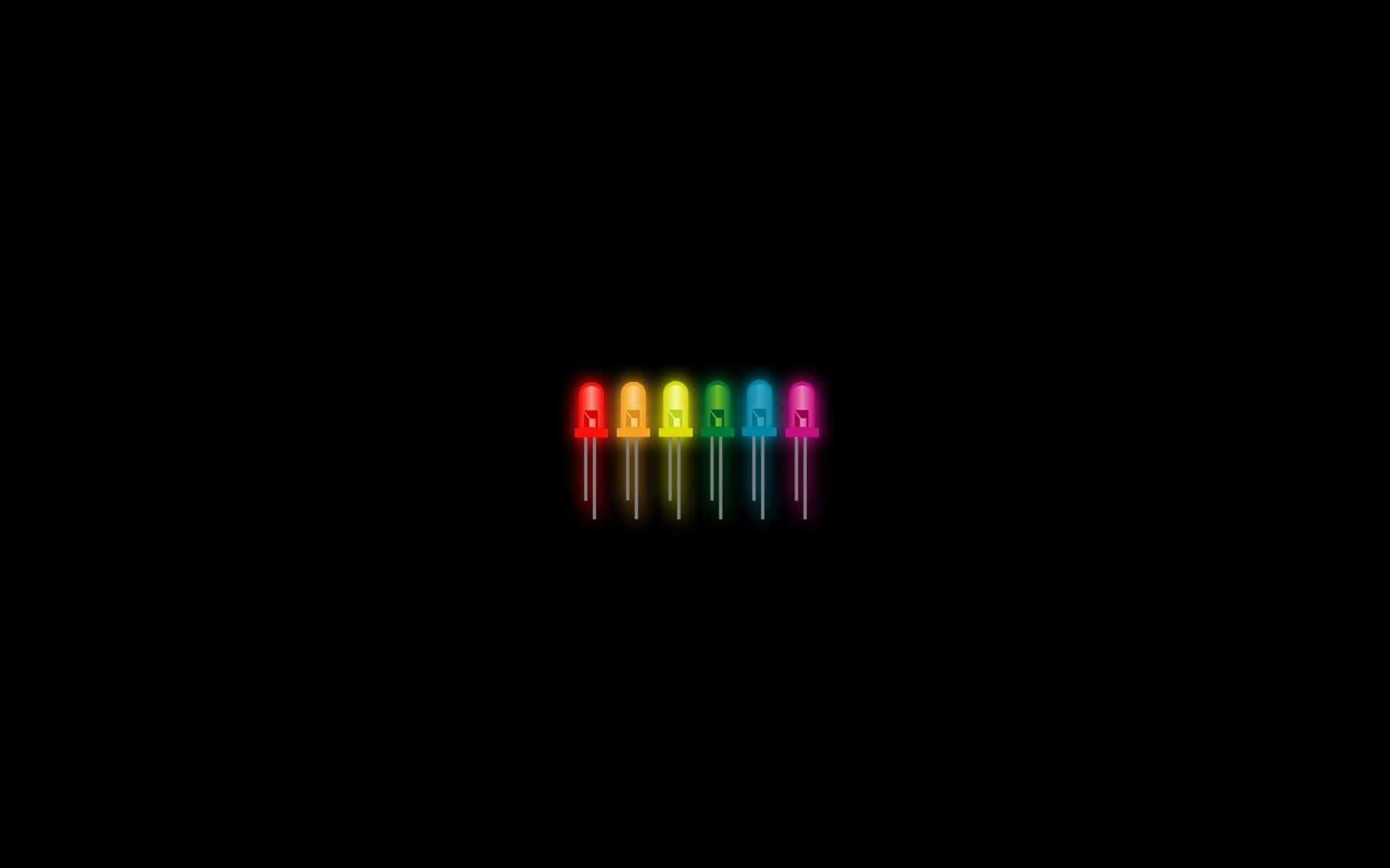 A Black Background With Colorful Lights On It