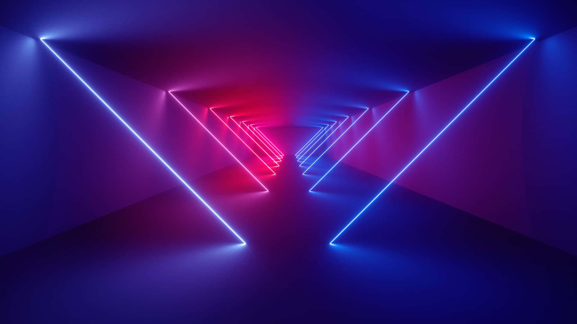Vibrant Red and Deep Blue LEDs in Motion