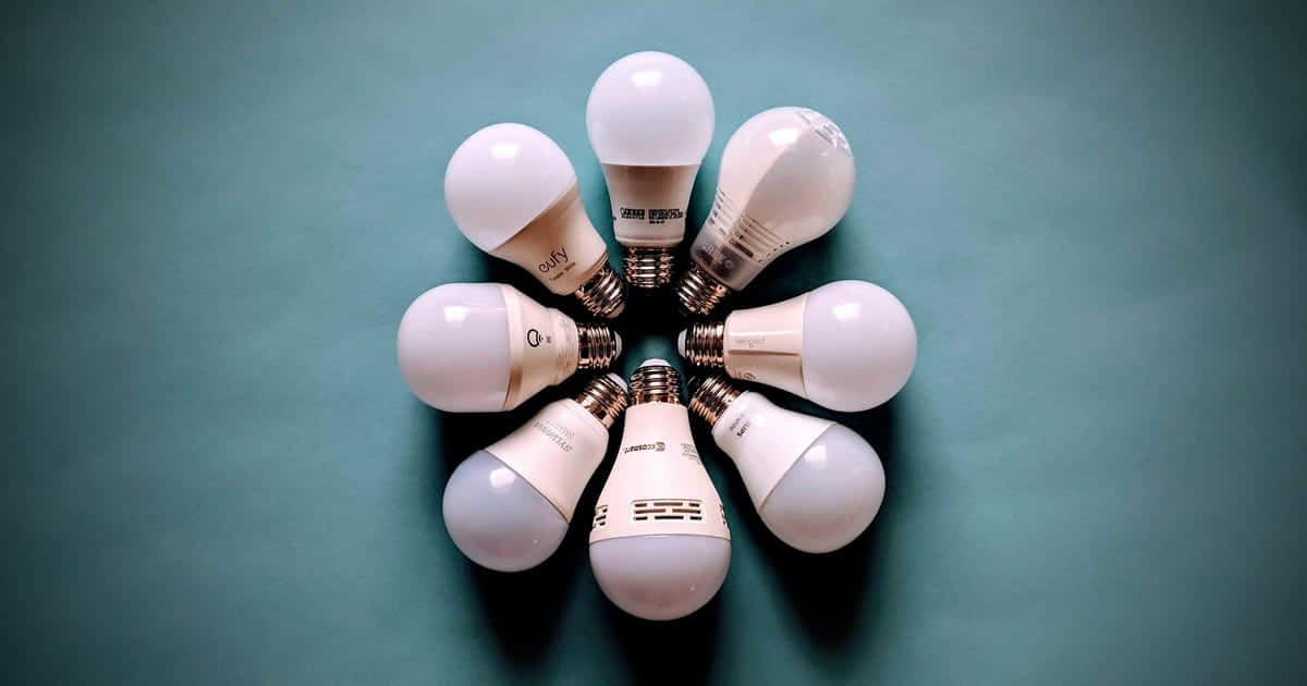 A Group Of White Led Bulbs Arranged In A Circle