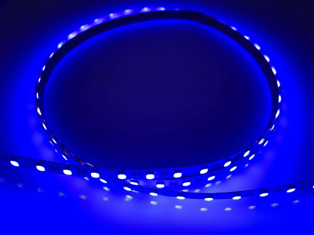 A Blue Led Strip With Blue Lights