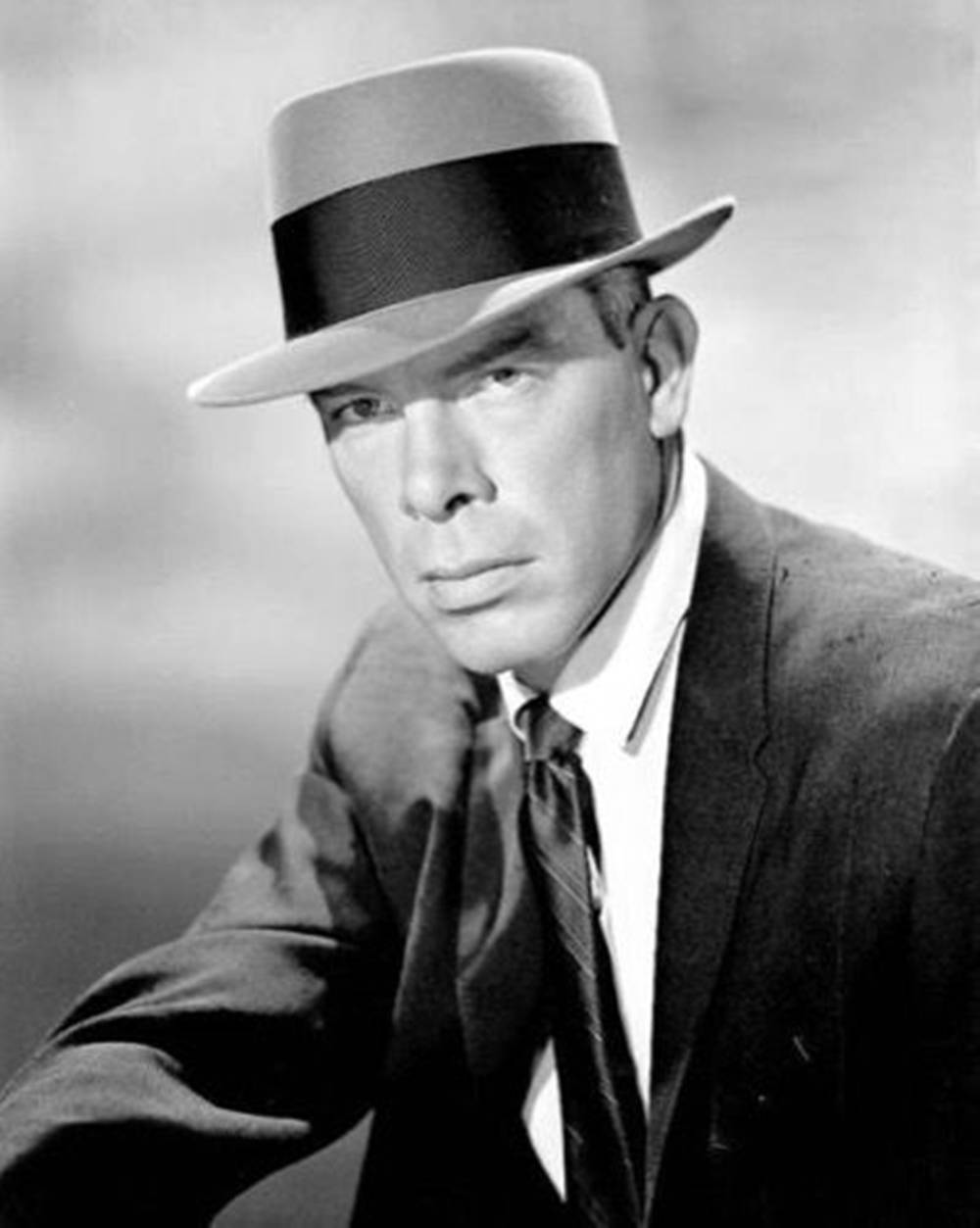 Legendary Actor Lee Marvin in a Boater Hat Wallpaper
