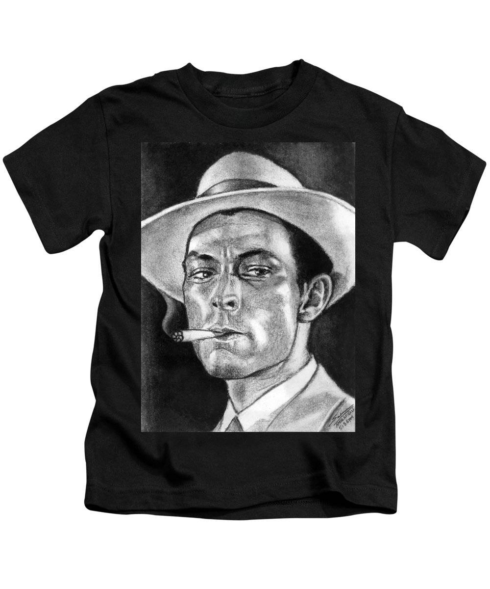 Diseñográfico De Lee Van Cleef En Una Camiseta Negra. Fondo de pantalla