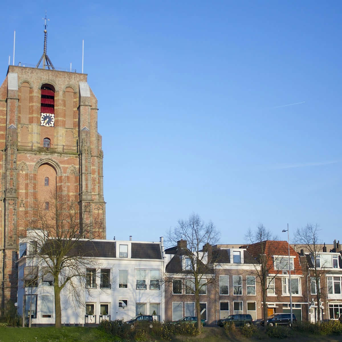 Leeuwarden Historische Kerk Toren Achtergrond