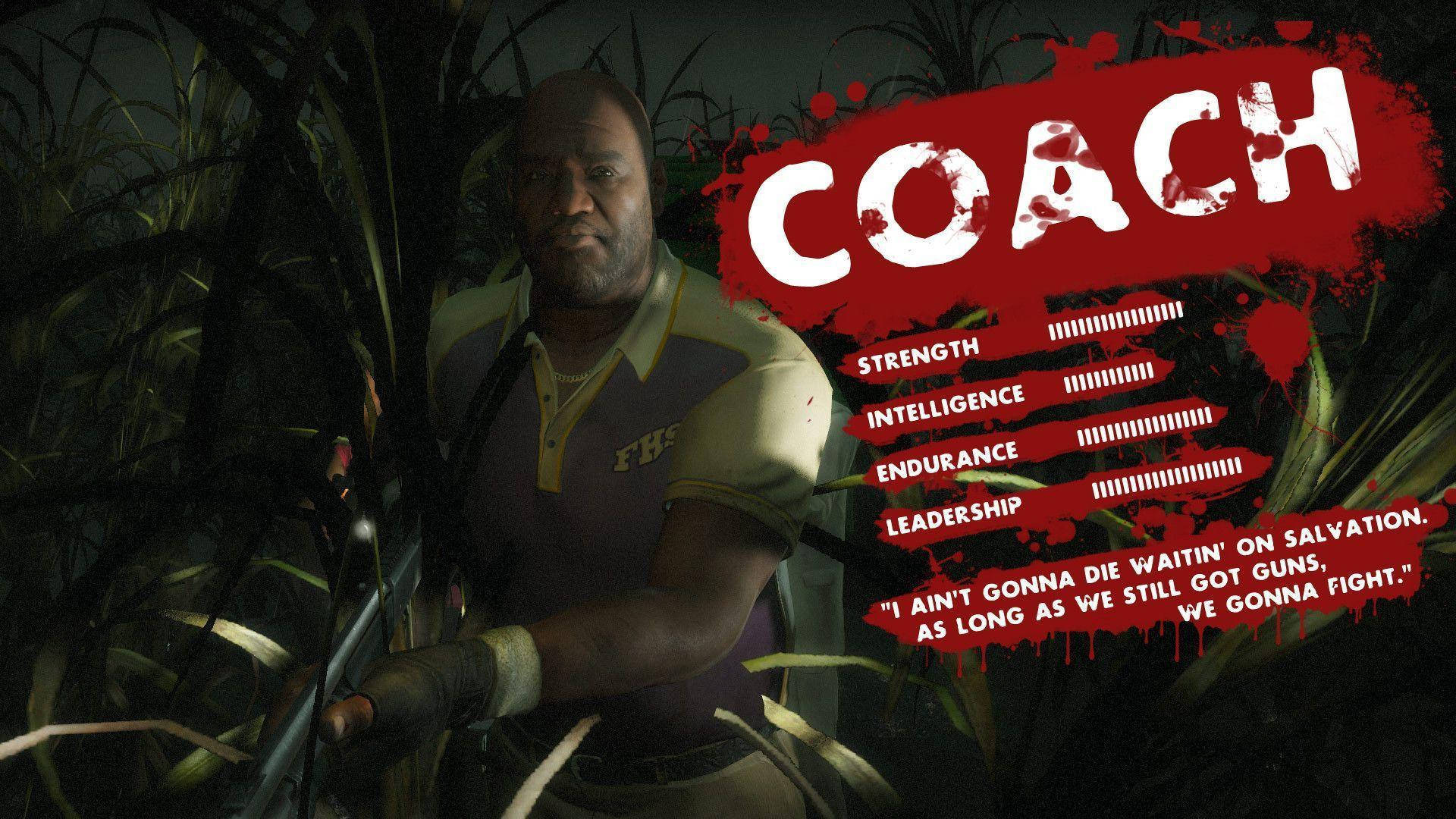 Left 4 Dead 2 Character Coach Skills Background