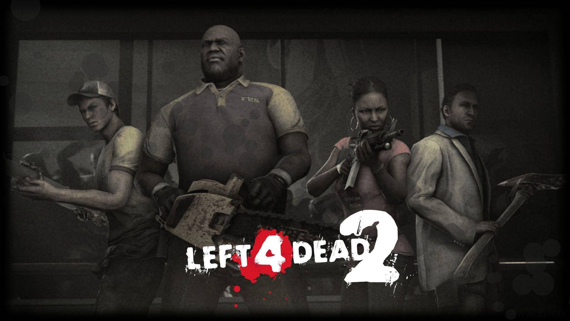Personajesde Left 4 Dead 2 Con Armas Fondo de pantalla