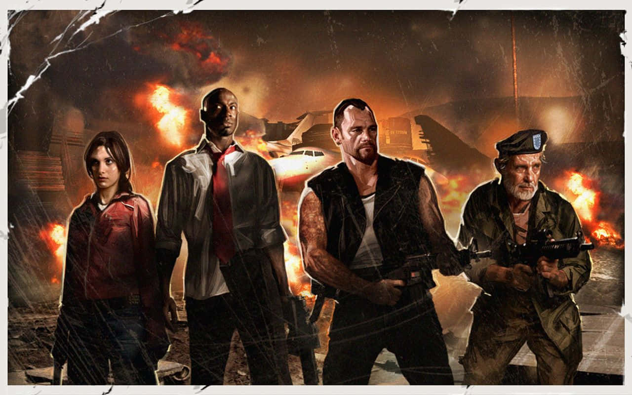 The Iconic Left 4 Dead Characters Unite Wallpaper