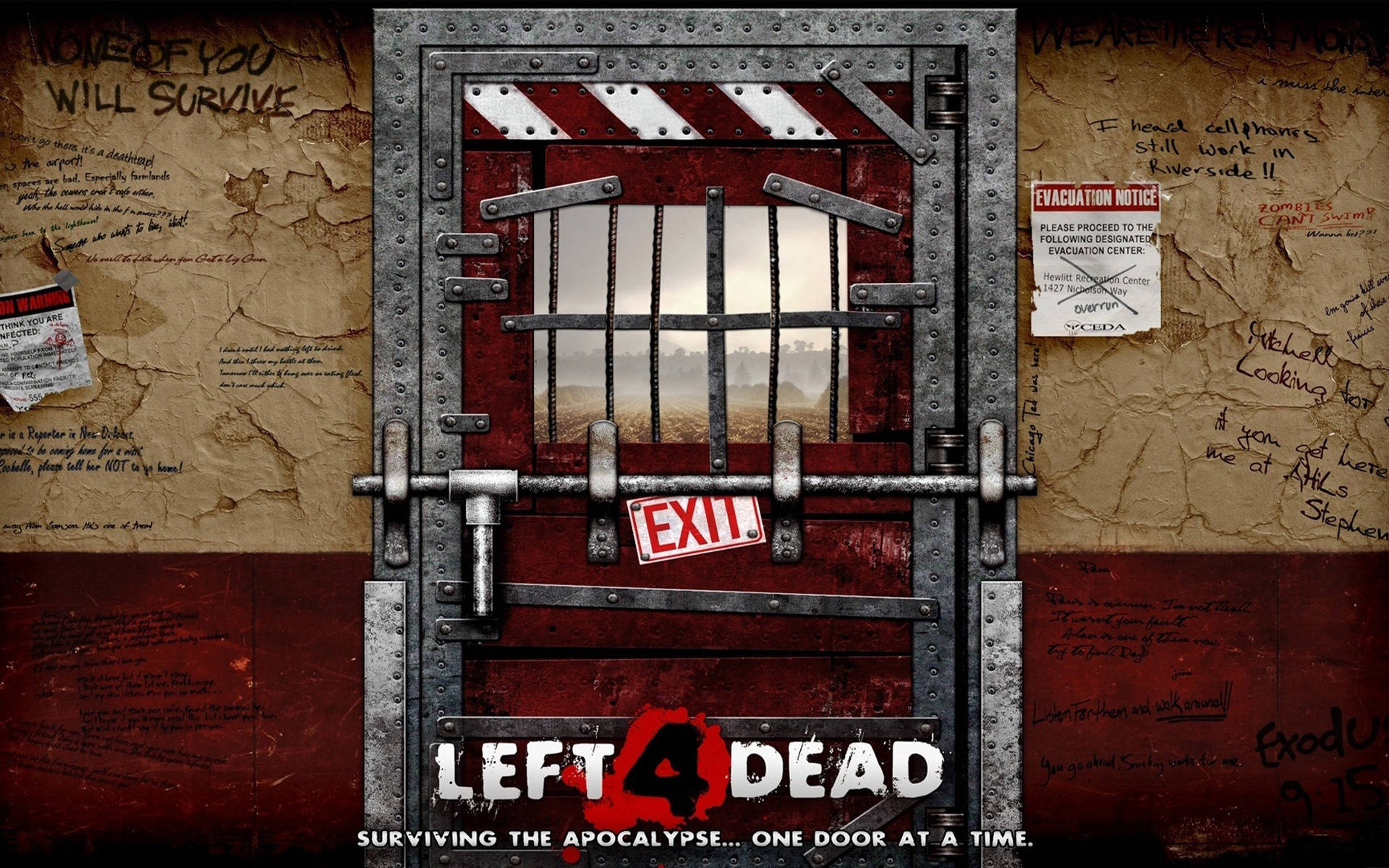 Left 4 Dead Exit Door Poster