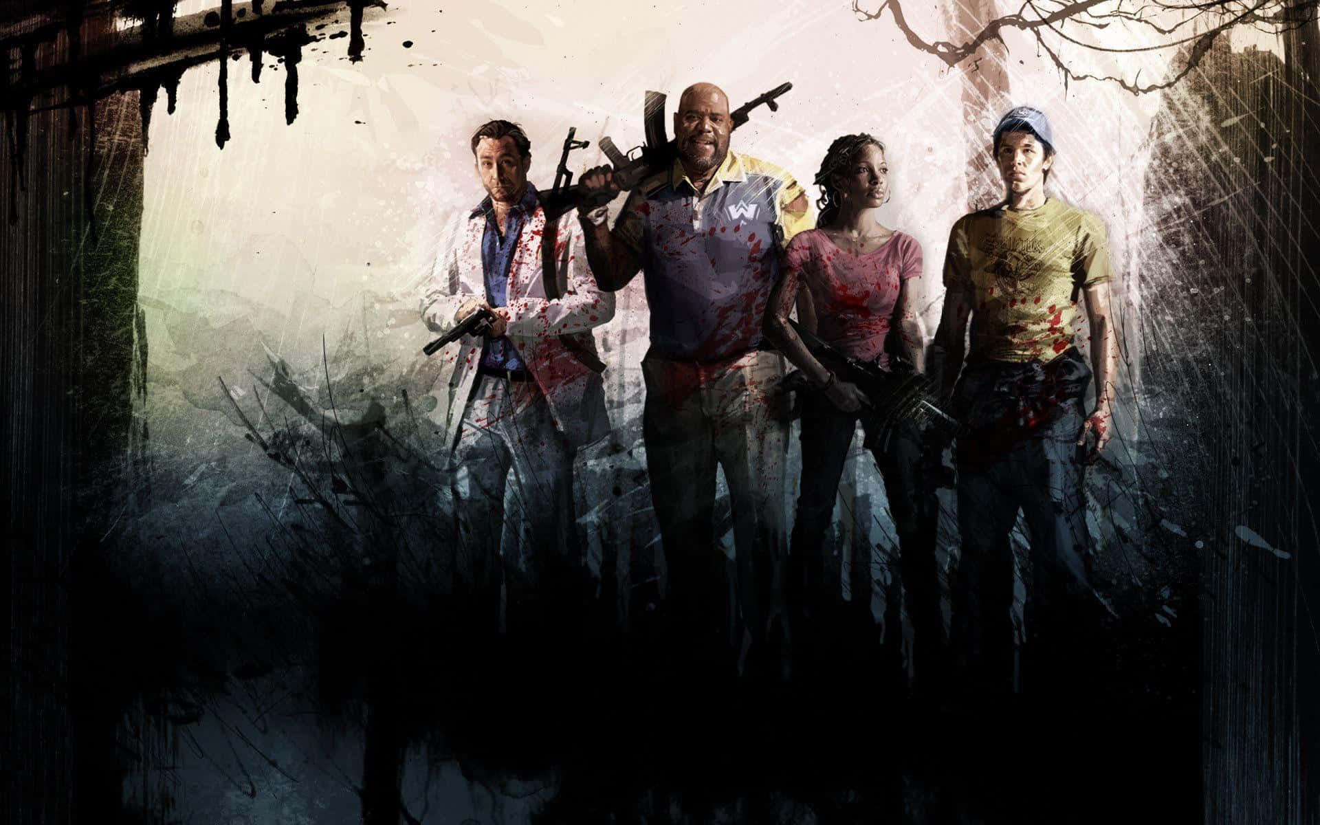 Left 4 Dead Shooters In The Forest Wallpaper