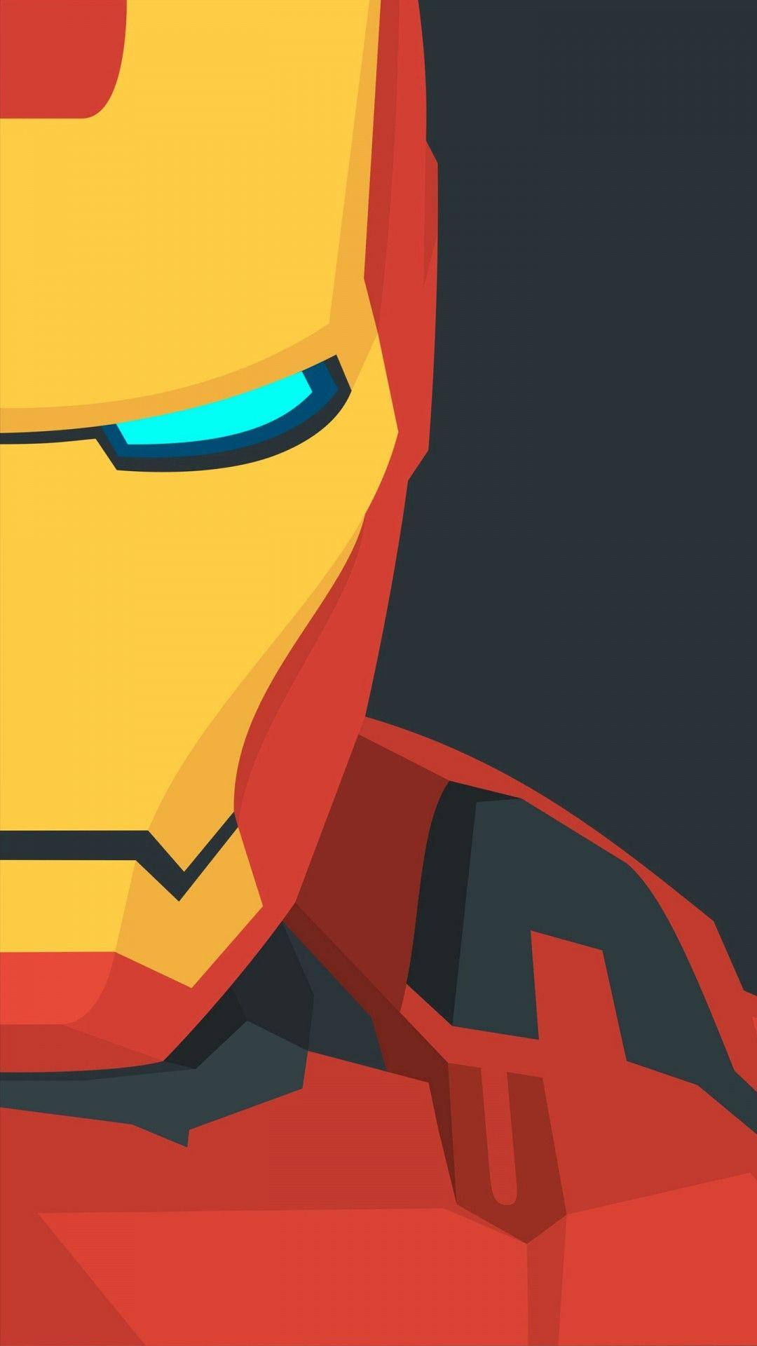 Tapetför Android Med Iron Man På Vänster Sida. Wallpaper
