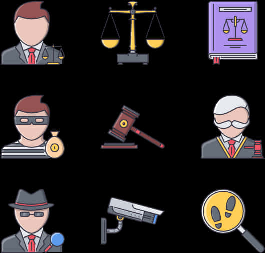 Legal Professionand Justice Icons PNG