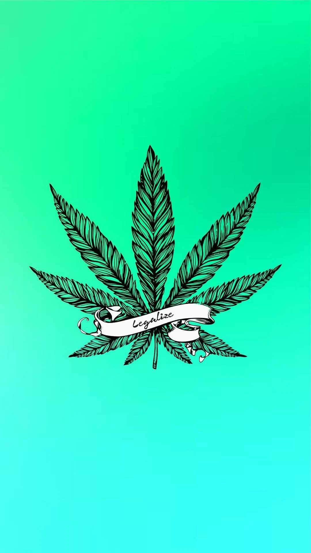 Tegneserie-Marijuana bladmønster legaliseres Wallpaper