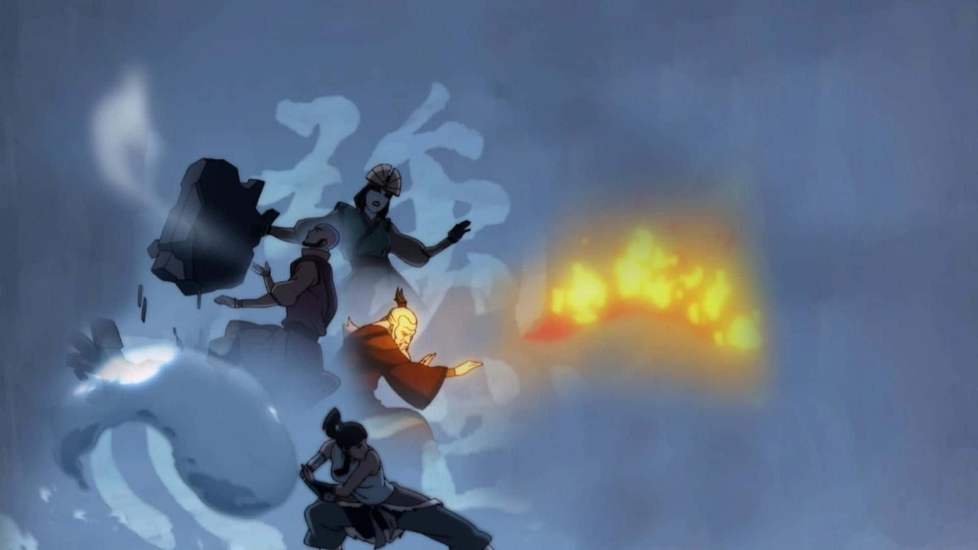 Korra udspiller sin fulde potentiale og Avatar magt for at beskytte sit kongerige. Wallpaper