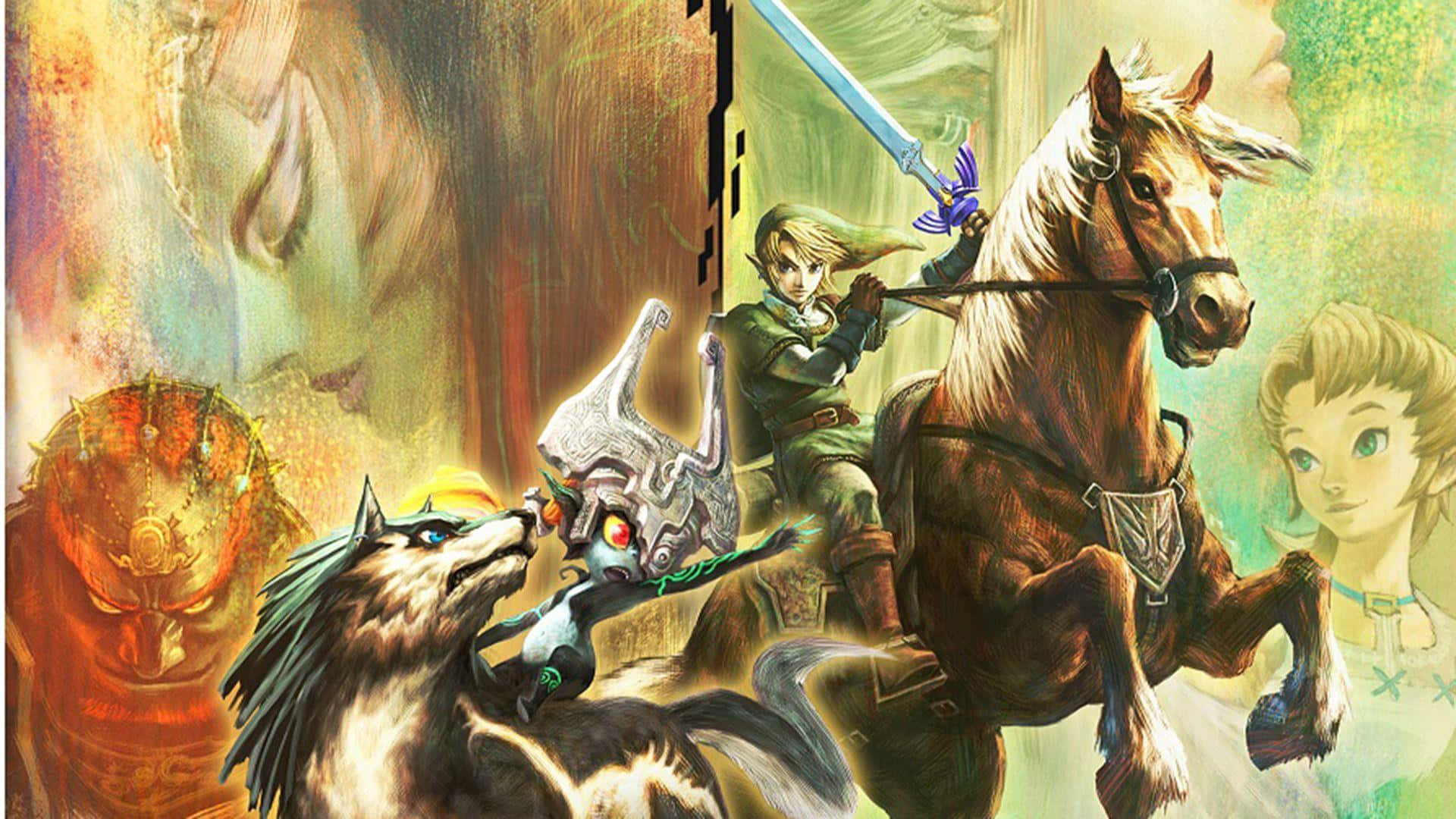 Héroedel Tiempo Link En The Legend Of Zelda: Twilight Princess Fondo de pantalla