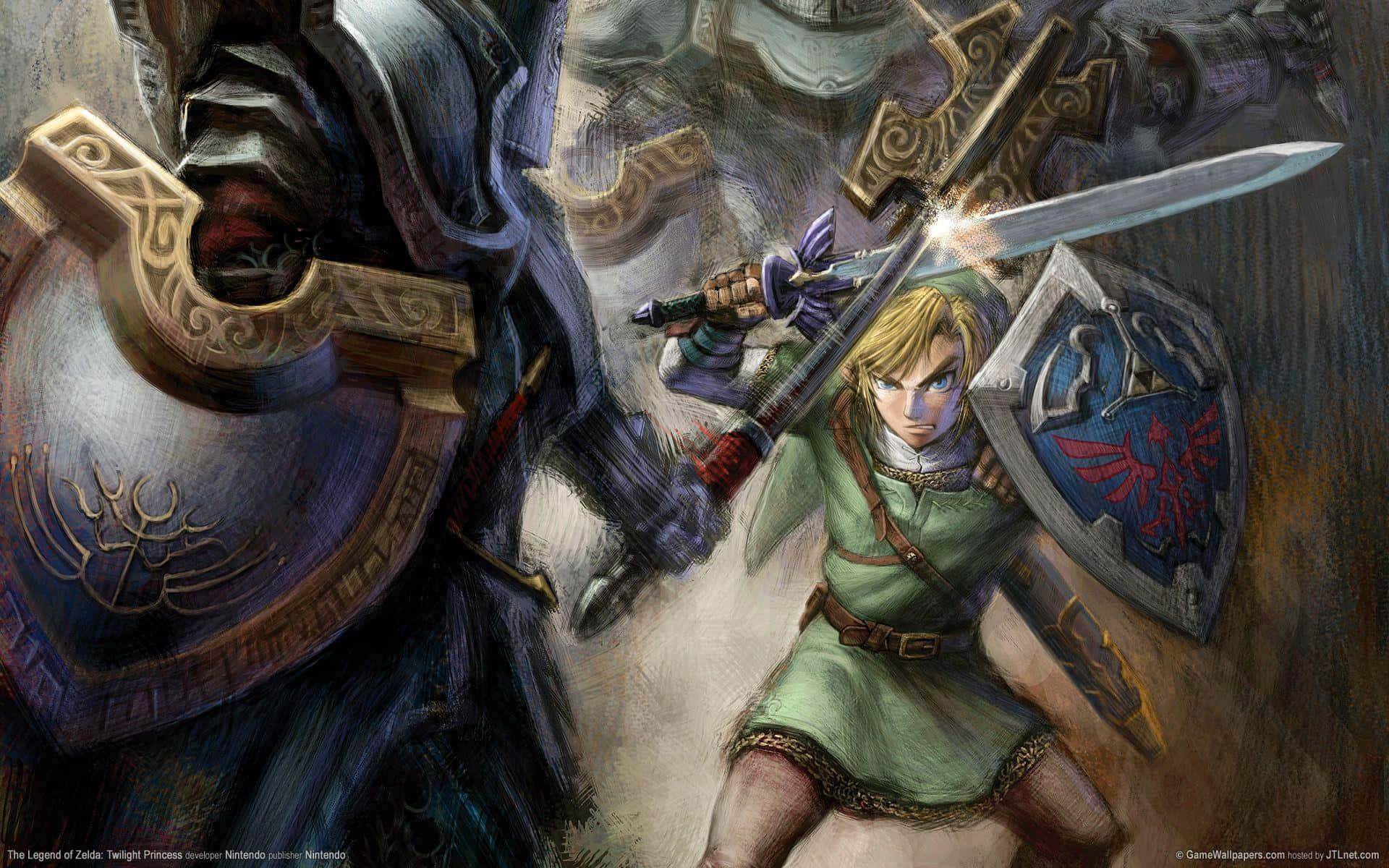 Link On A Quest In Legend Of Zelda Twilight Princess Wallpaper