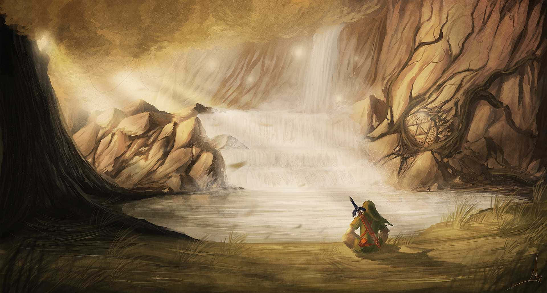 Legendenom Zelda Skymningens Prinsessmiljö Wallpaper