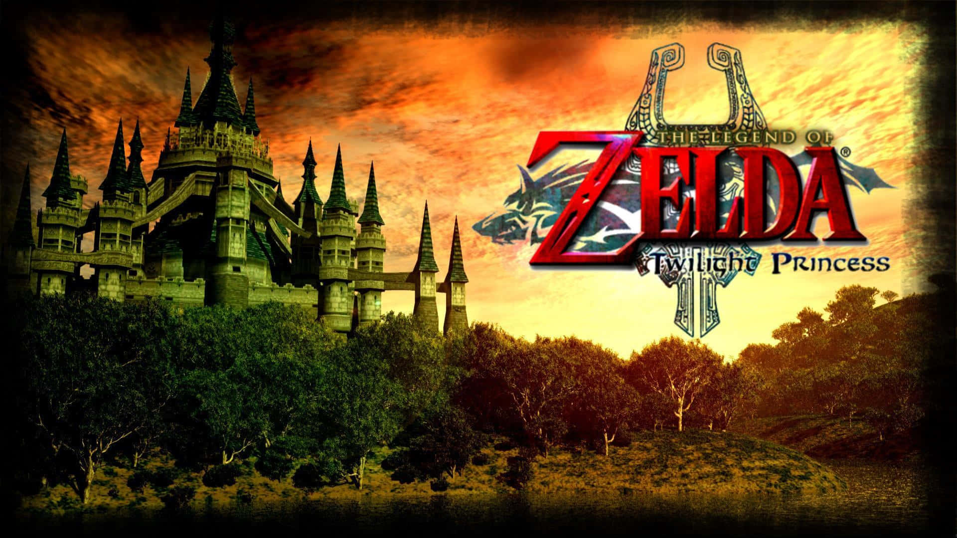 Legendenom Zelda Twilight Princess-slottskonst Wallpaper