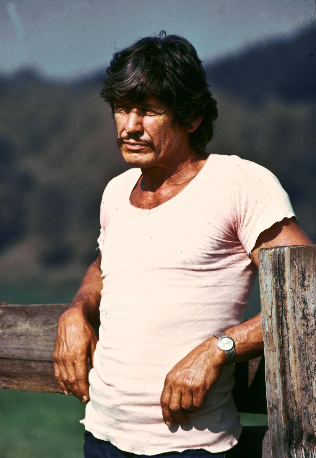 Charles Bronson, the Iconic Film Star of the '70s Wallpaper