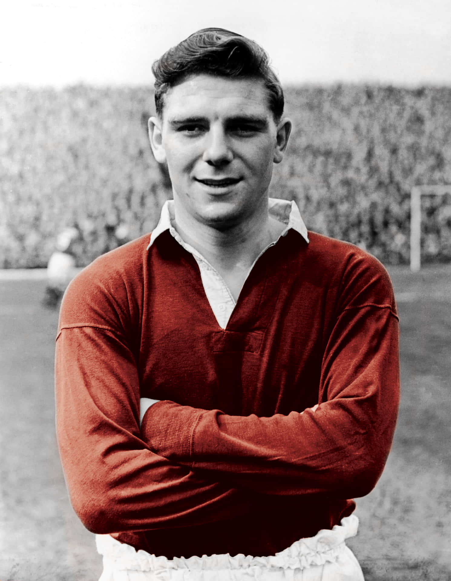 Legendary Football Player Duncan Edwards In Red Picture