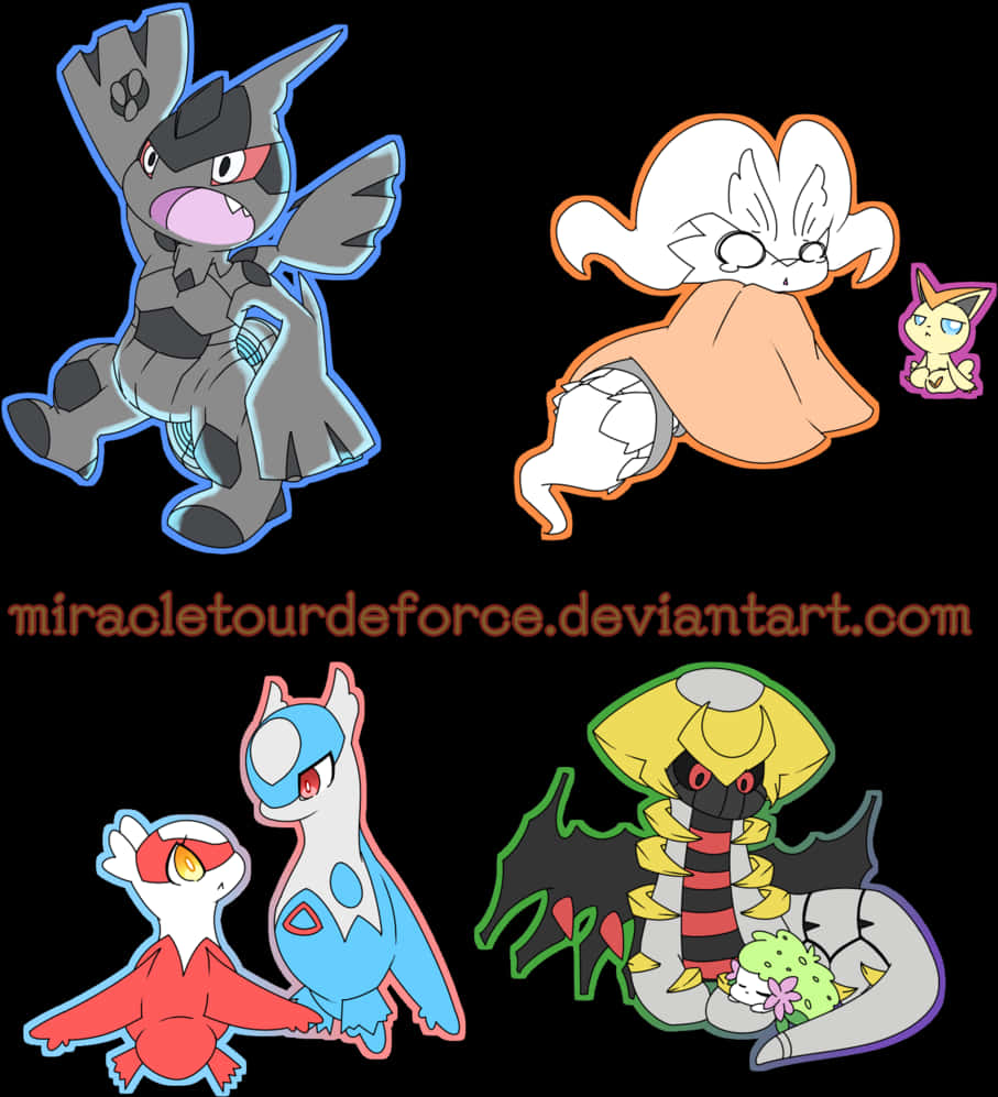 Legendary Pokemon Fanart Collection PNG