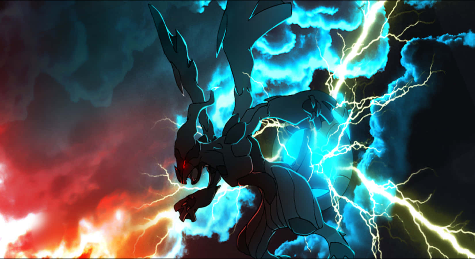 Zekrom With Lightning Legendary Pokemon Picture