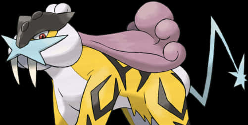 Legendary Pokemon Raikou Illustration PNG