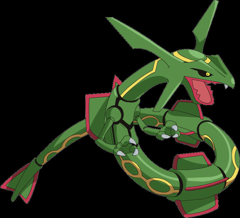 Download Legendary Pokemon Rayquaza Illustration | Wallpapers.com