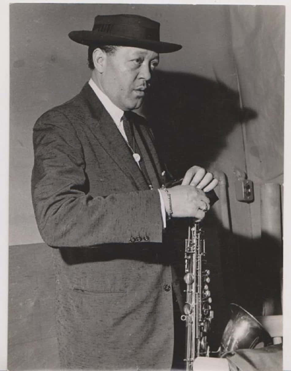 Legendariskesaxofonisten Lester Young. Wallpaper
