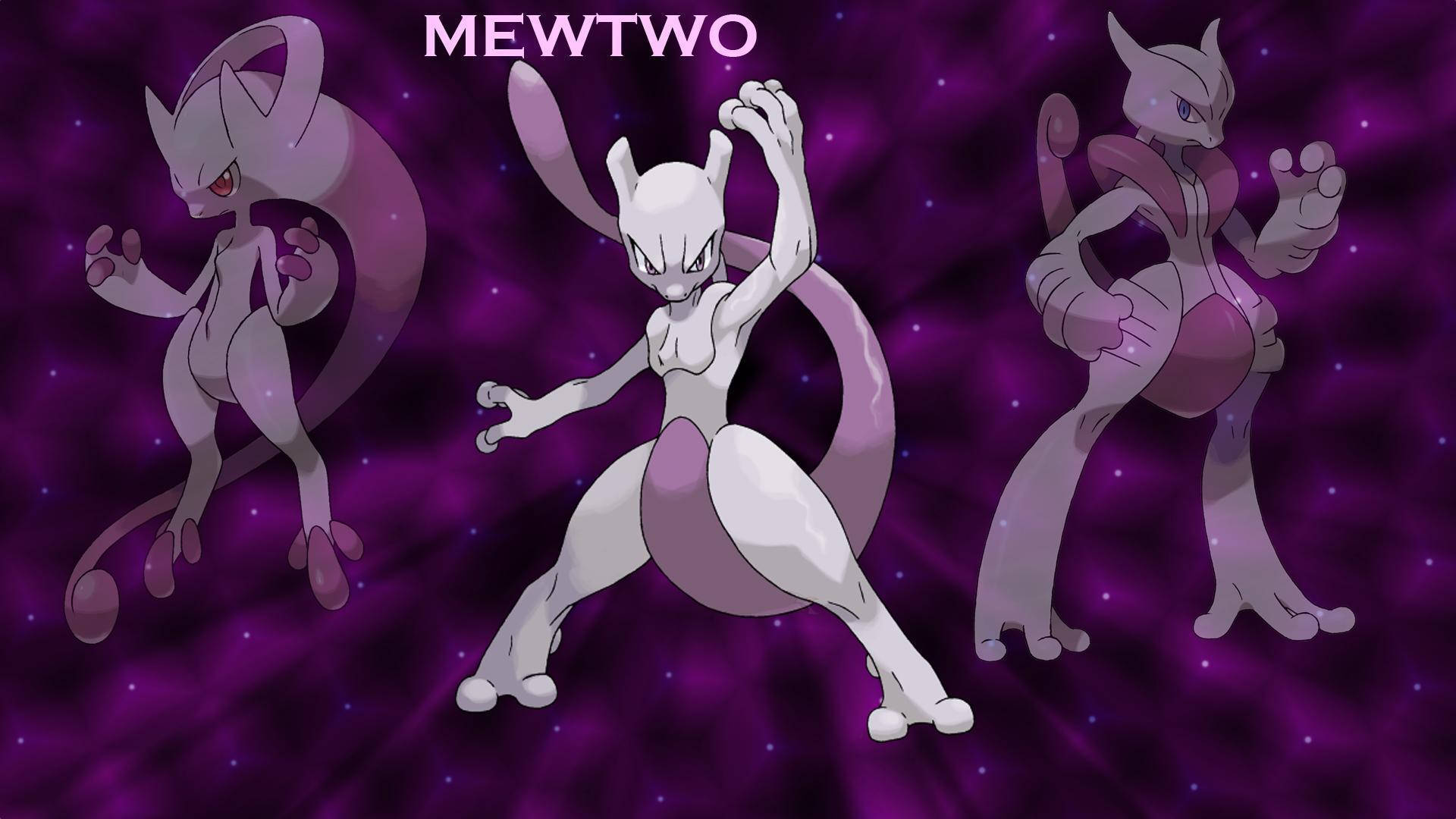 Legendariskskinande Mewtwo Wallpaper