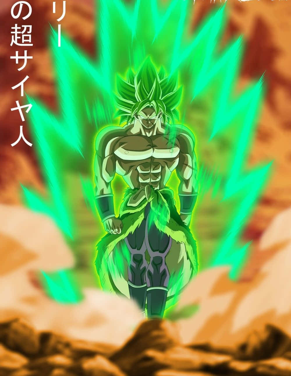 Legendarische Super Saiyan Ontketend Achtergrond