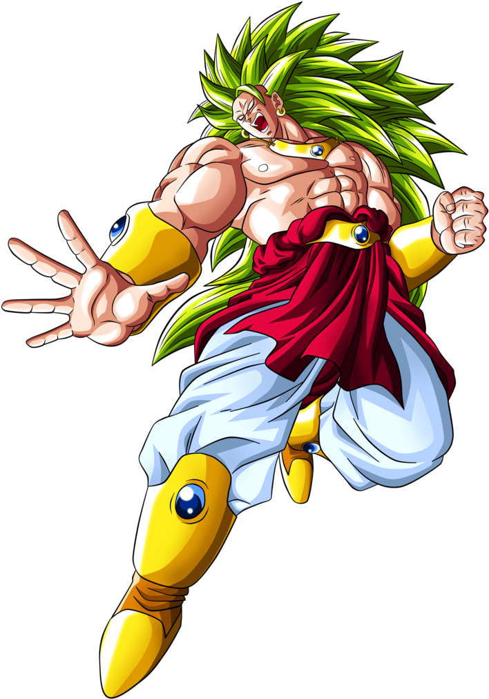 Download Legendary Super Saiyan Broly Action Pose | Wallpapers.com