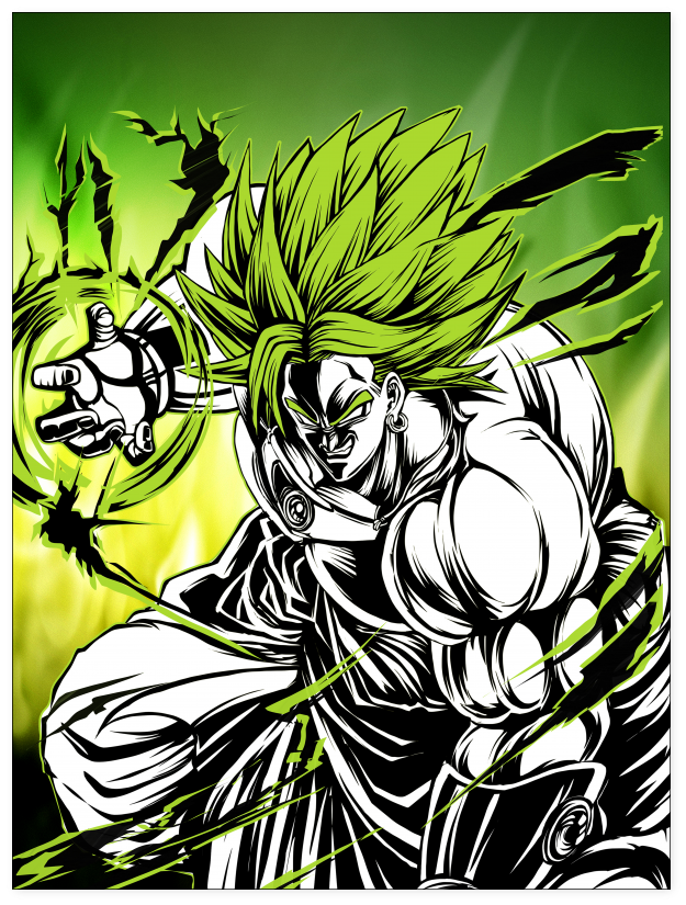 Legendary Super Saiyan Broly Artwork PNG